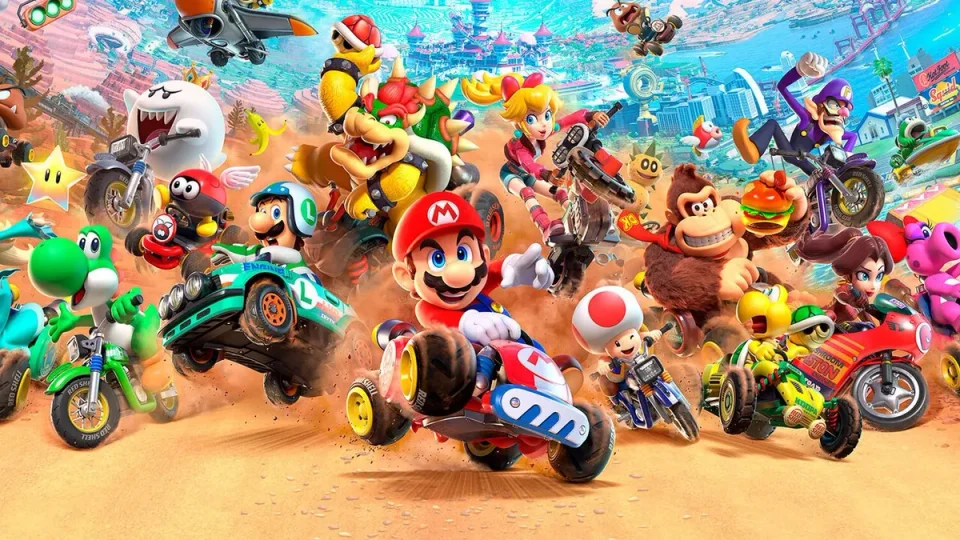 마리오 카트 월드 게임플레이 스크린샷