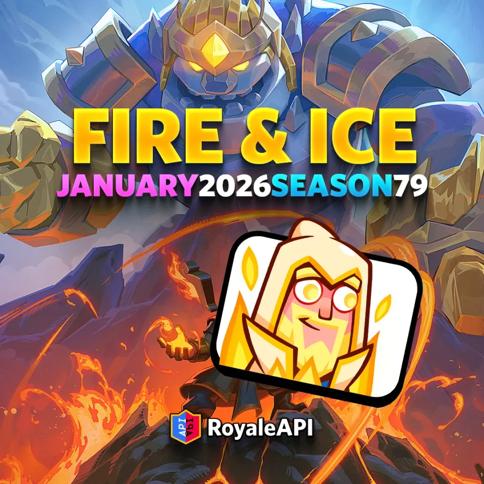 클래시로얄 2026년 1월 시즌 79 Fire and Ice 프로모션 이미지