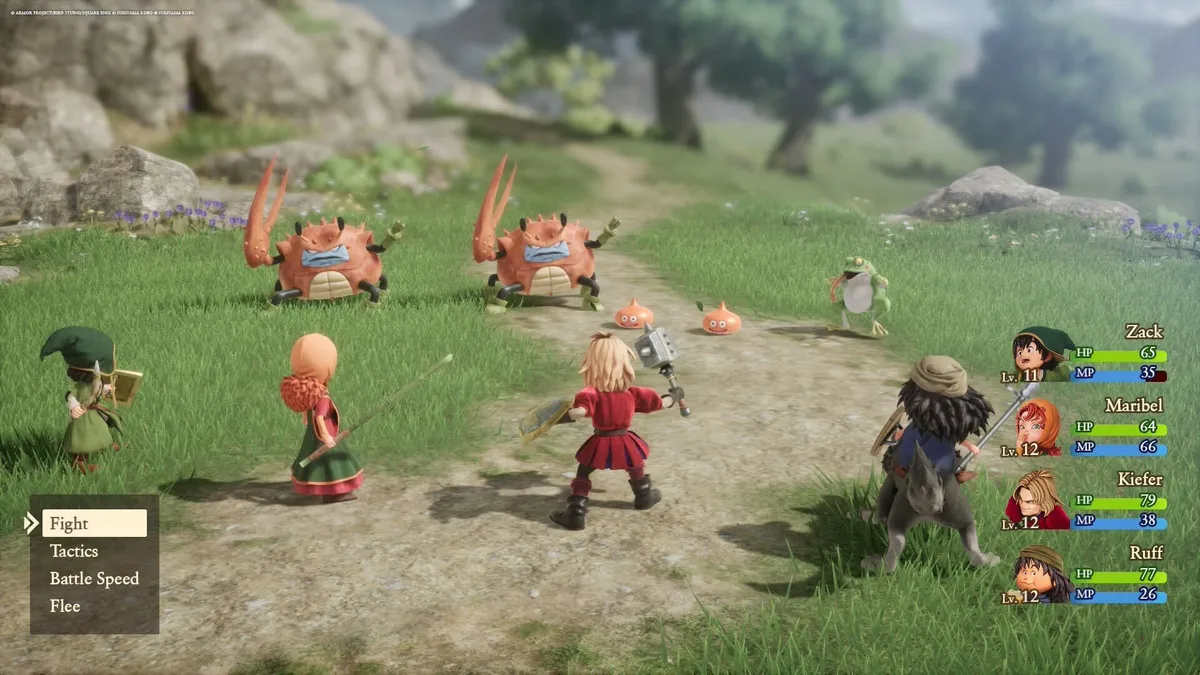 드래곤 퀘스트7 리이매진드 전투 시스템 듀얼 클래스 화면