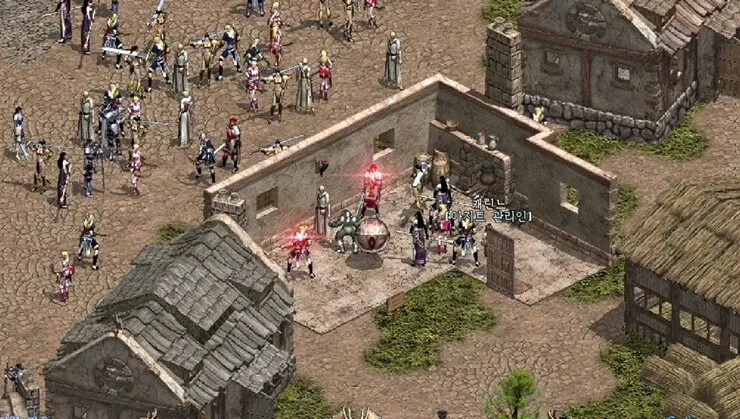 리니지 클래식 기란 마을 게임 화면 - 90일 이용권 리미티드 혜택 논란