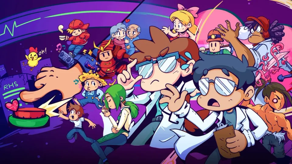 리듬 닥터 게임 스크린샷, 환자 치료 리듬 게임