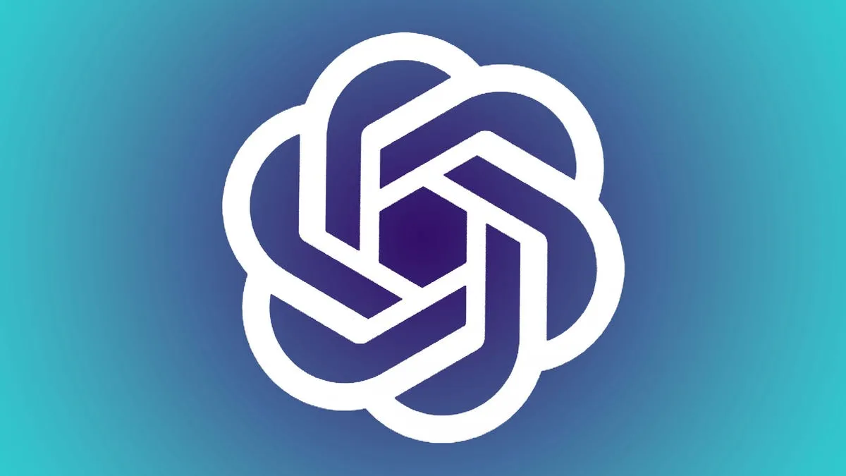 OpenAI 회사 로고 블루 배경