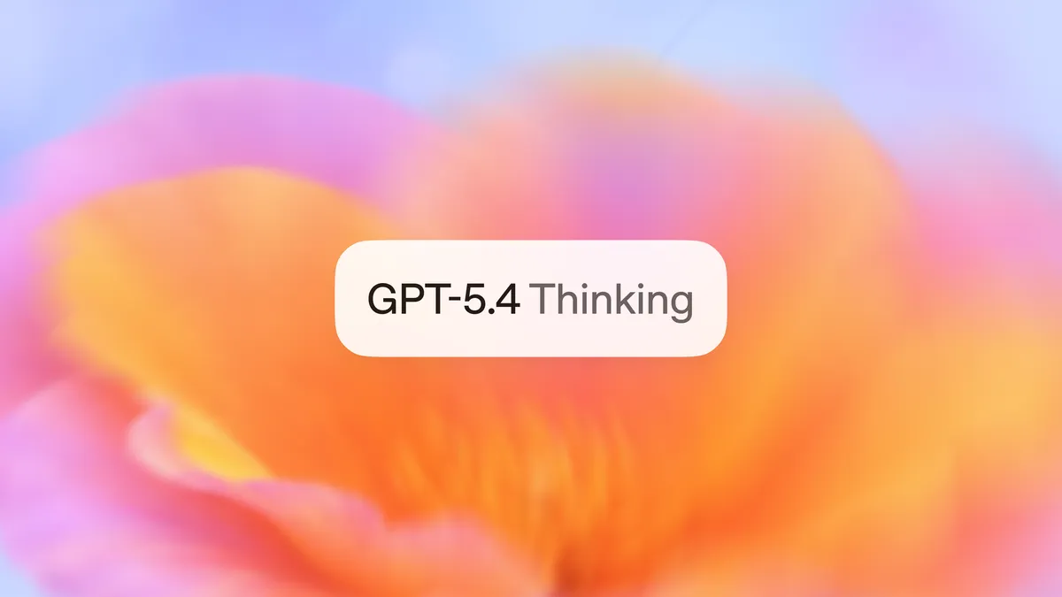 GPT-5.4 Thinking OpenAI 공식 출시 발표 이미지