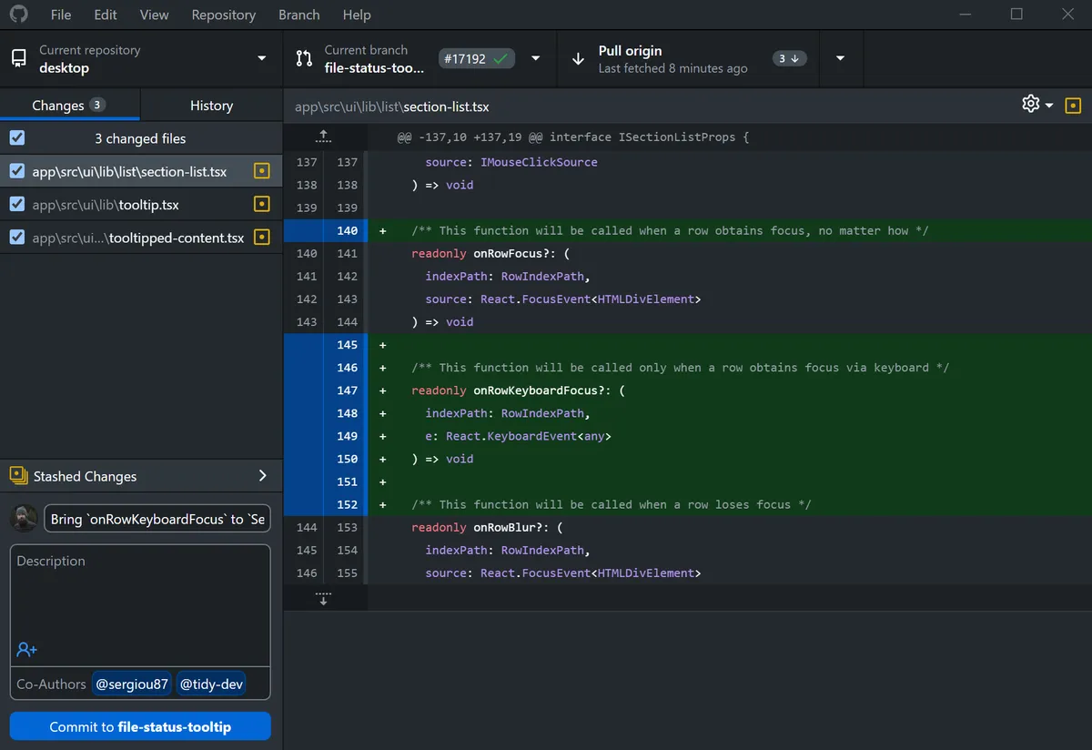 GitHub Desktop - Git 작업을 GUI로 쉽게 수행할 수 있는 GitHub 공식 데스크탑 앱