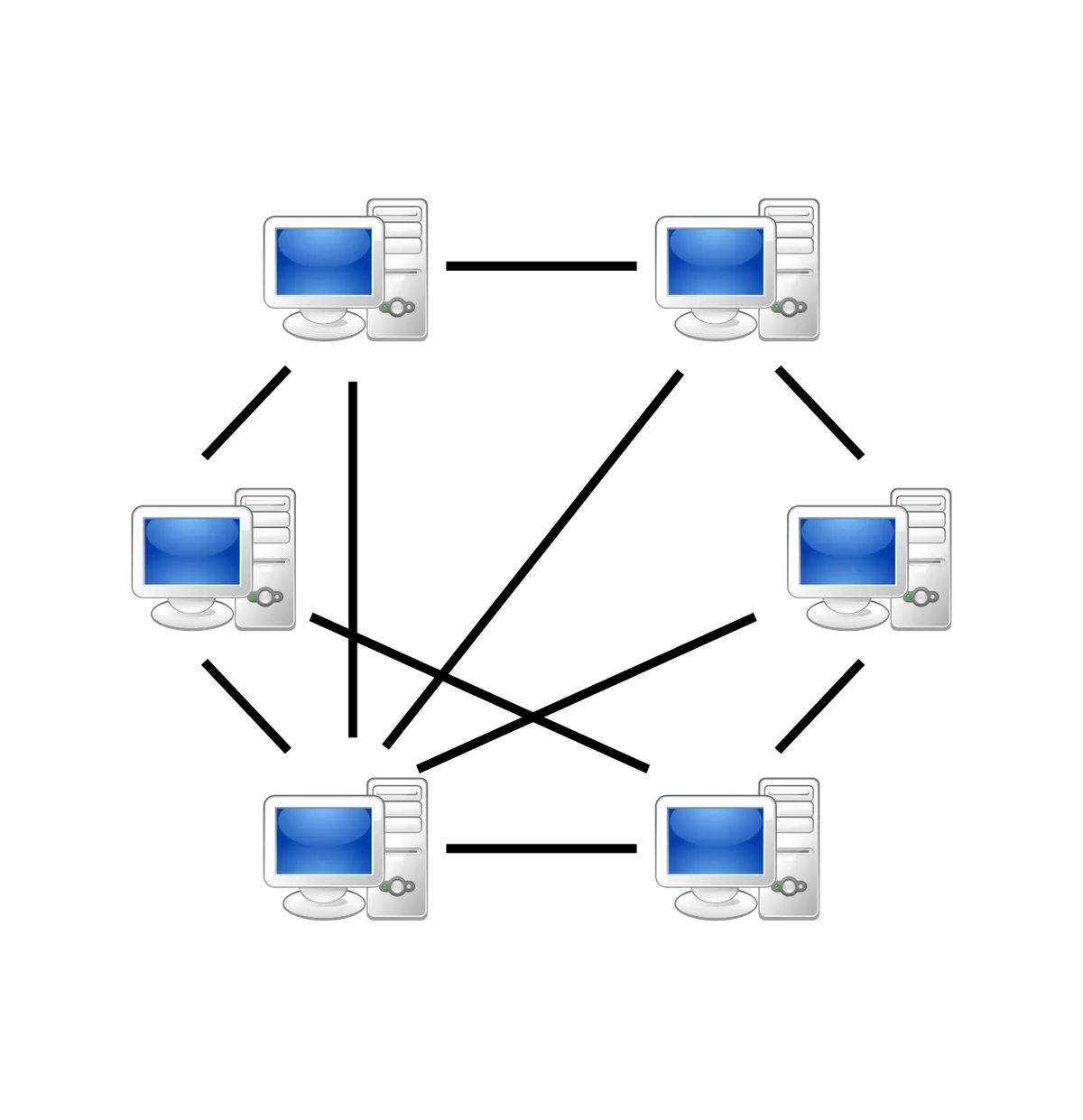 P2P 네트워크 분산 전송 구조 다이어그램